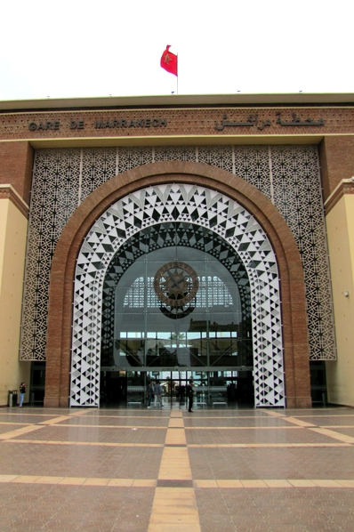 Marrakech, Marocko, järnvägsstationen, centralstationen